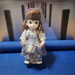 Floral Dress Doll with Brown Hair precious moments